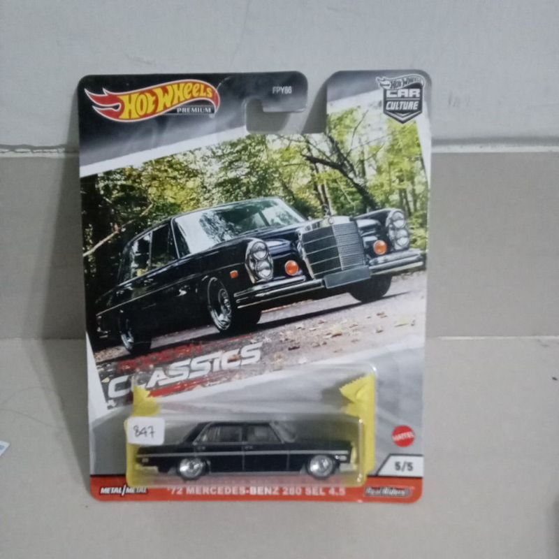 72 mercedes benz 280 sel 4.5 hotwheels premium car culture