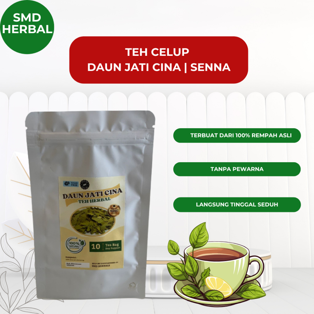 

Teh Senna| Teh Jati Cina | Teh Celup Jati Cina Diet & Detox Usus-SMD