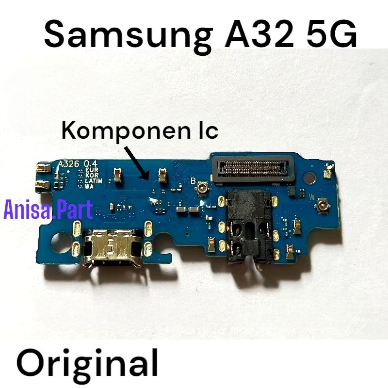 Connector Charger Samsung A32 5G Original Full Komponen Ic Papan Board Charger Mic Samsung A32