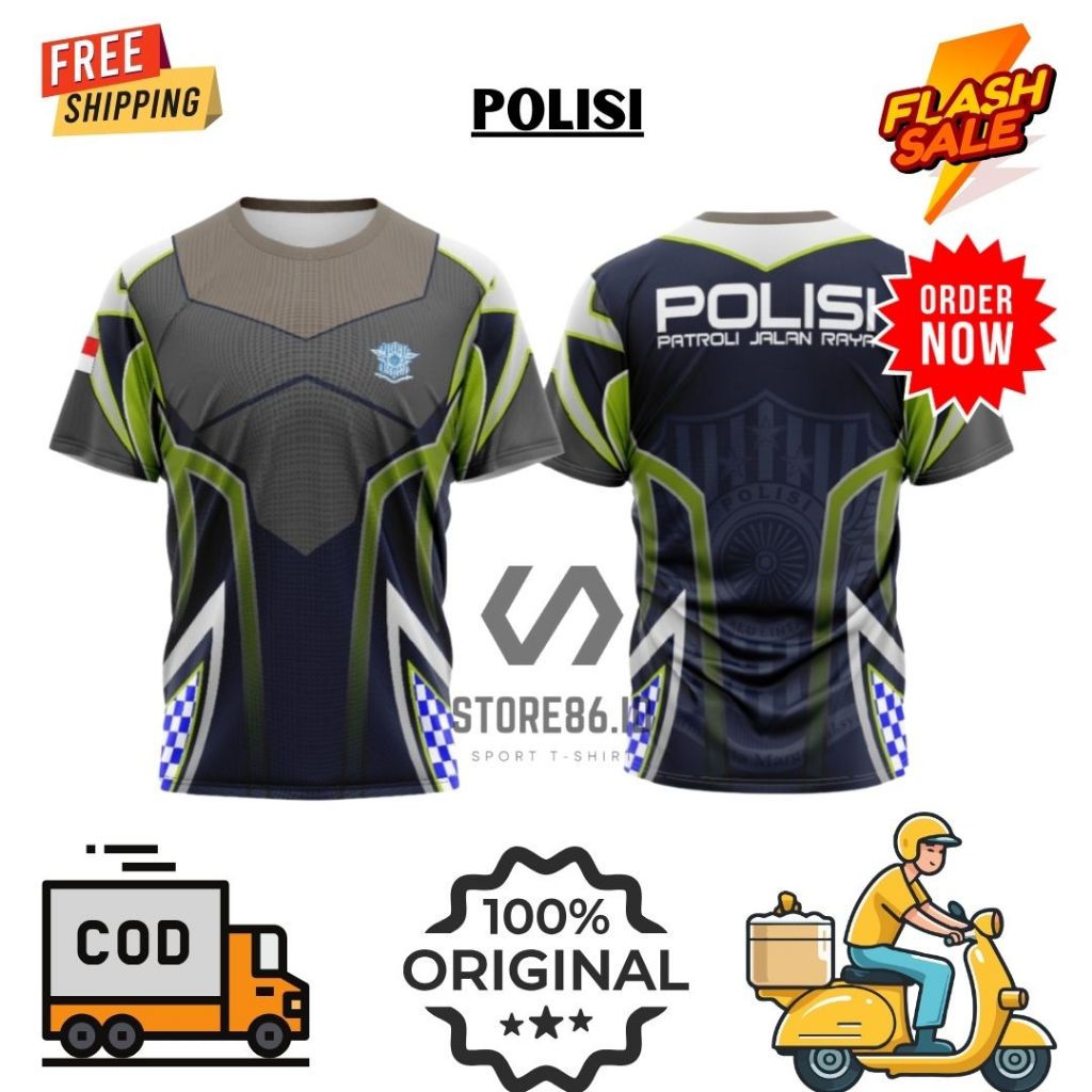 JERSEY POLISI 2 FULLPRINT SUBLIME / KAOS POLISI DRIFIT / JERSEY POLISI  / FULL PRINTING