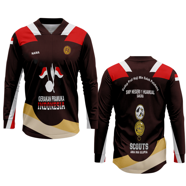 Kaos Baju Jersey Seragam Pramuka FullPrinting 3D Terbaru Kekinian Bisa custom Nama/logo (free Desain