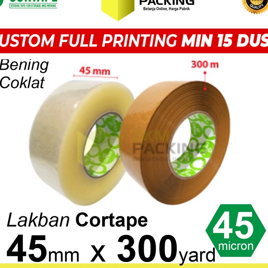 

Beli Lakban 45mm x 3yard JUMBO COPE Plakban Isolasi TAPE SATUAN