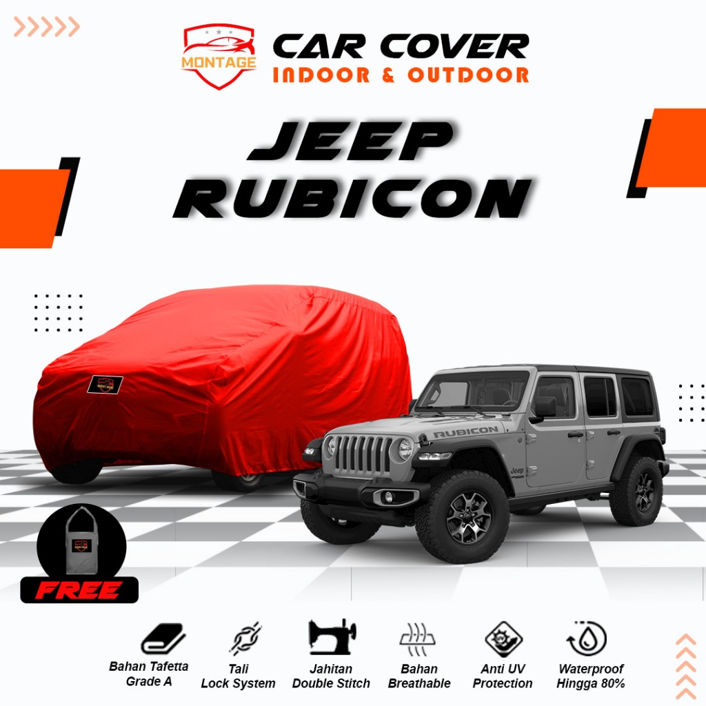 Body Cover Mobil Jeep Rubicon / Sarung Mobil Jeep Rubicon / Selimut Mantel Pentup Mobil Jeep Rubicon