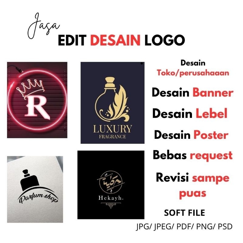 JASA DESAIN LOGO PREMIUM & OLSHOP BEBAS REQUEST