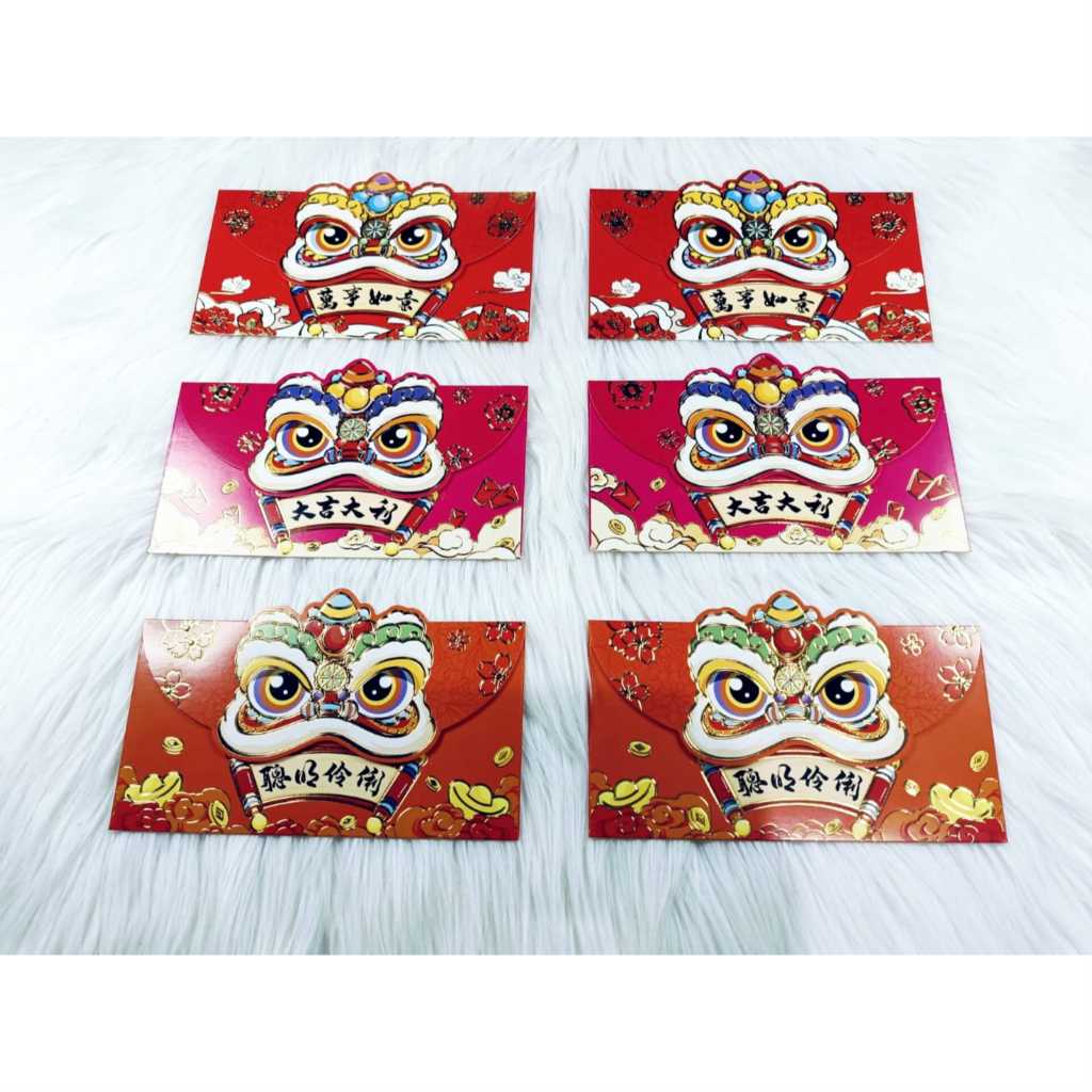 

Angpao Imlek Barongsai 4049 Kertas Tebal Model Dompet Isi 6 Mix Motif Import