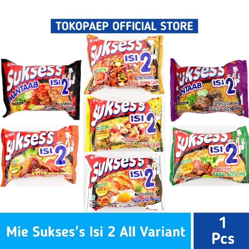 

Mie Sukses Isi 2 All Variant Mie Sukses's Isi 2 Mie Kuah Rasa Kari Ayam Mie Kuah Rasa Soto Mie Mie Kuah Rasa Ayam Bawang Mie Goreng Rasa Rendang Mie Goreng Rasa Ayam Kecap Mie Goreng Rasa Ayam Geprek Mie Goreng Rasa Ayam Kremes