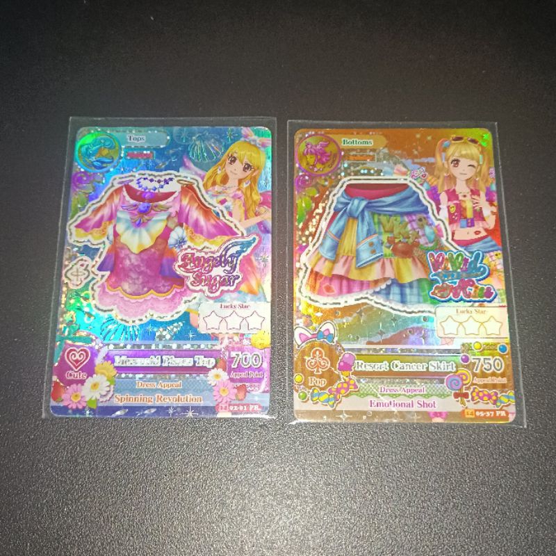 [SET] kartu aikatsu premium ichigo hosimiya angely sugar mermaid pisces top dan mikuru natsuki vivid