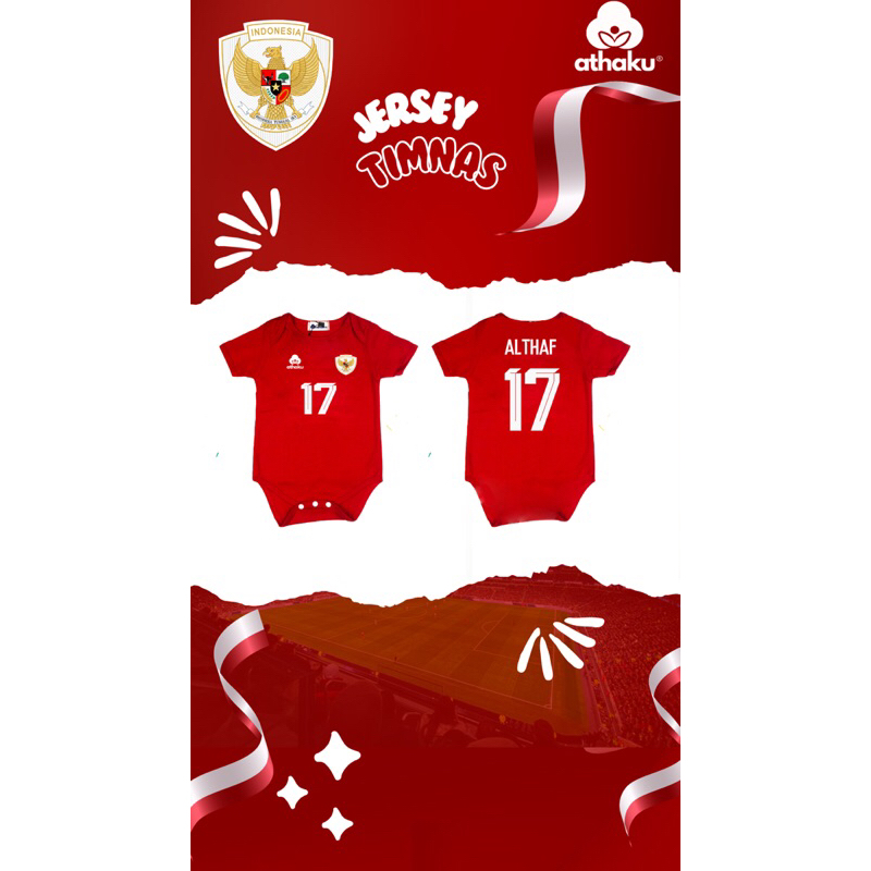 Jumper bayi jersey timnas Indonesia