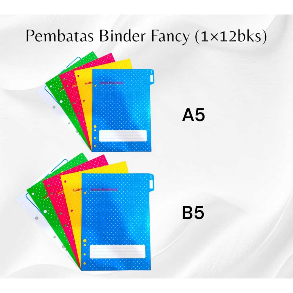 

Pembatas binder fancy /pembatas binder kertas fancy A5 & B5