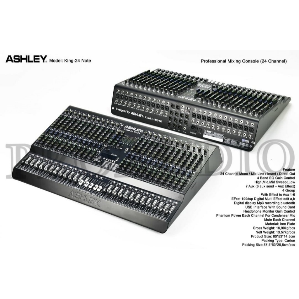 Mixer Ashley King 24 Note King24 Note 24 channel Best Seller Original