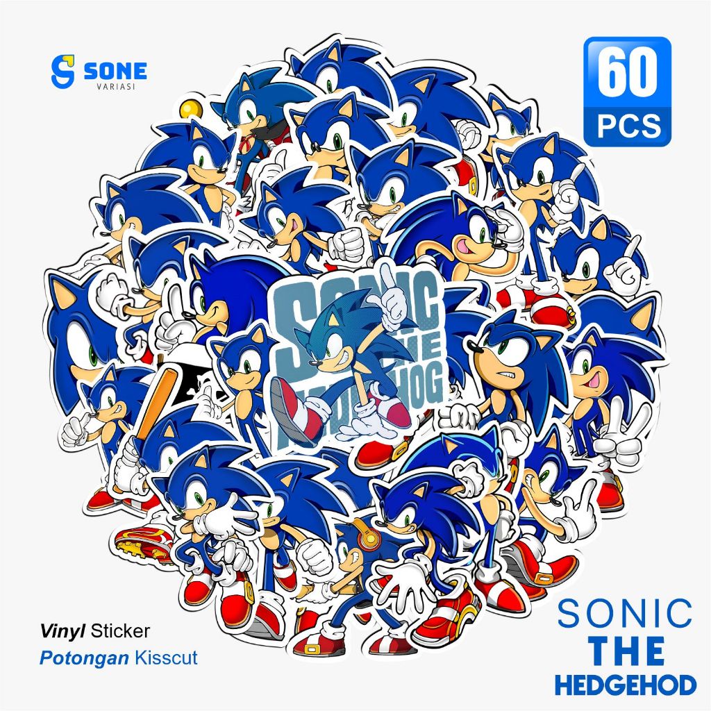 

Sonic the Hedgehog Vinyl Sticker – Anti Air Lucu untuk Laptop & Tumbler