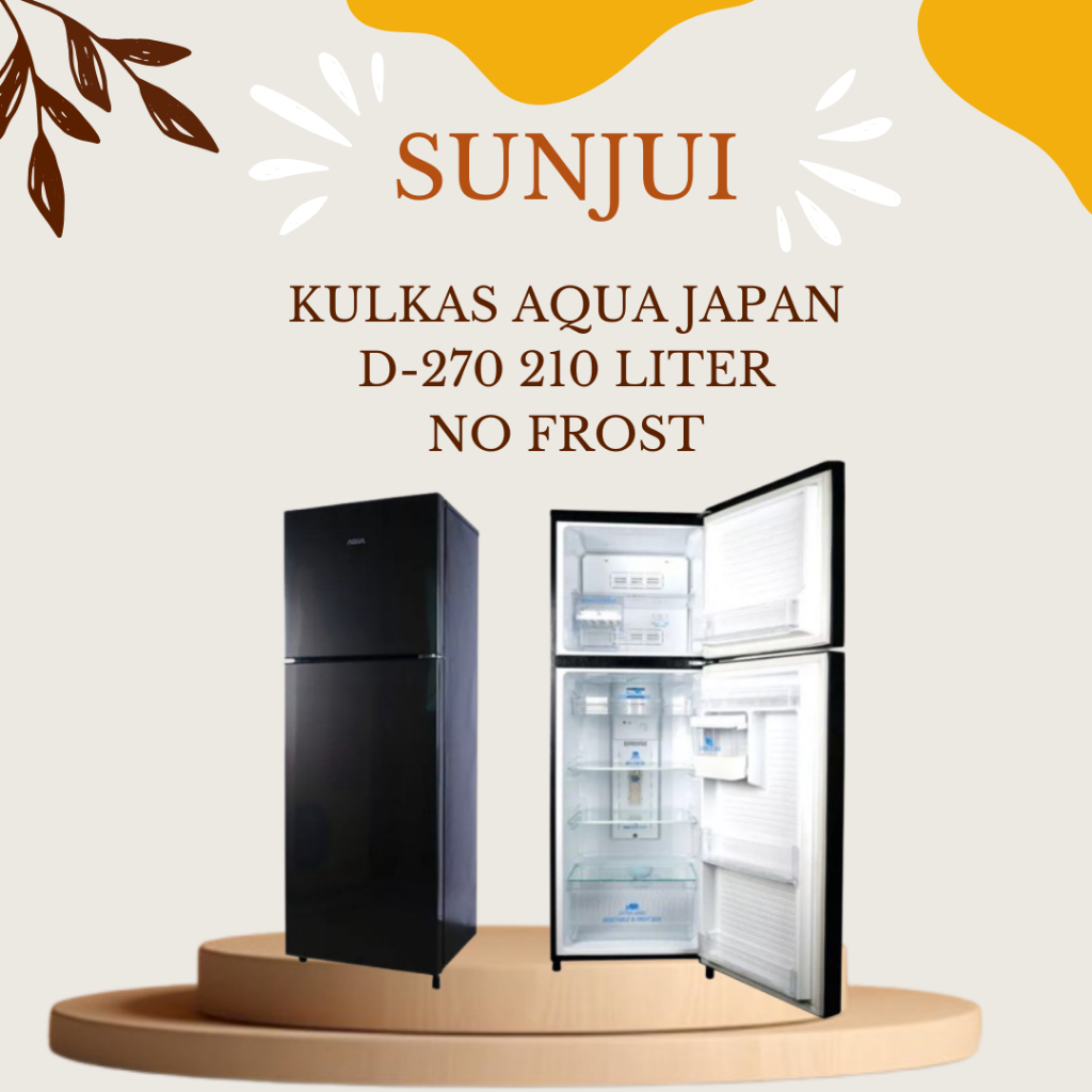 KULKAS 2 PINTU AQUA JAPAN D-270