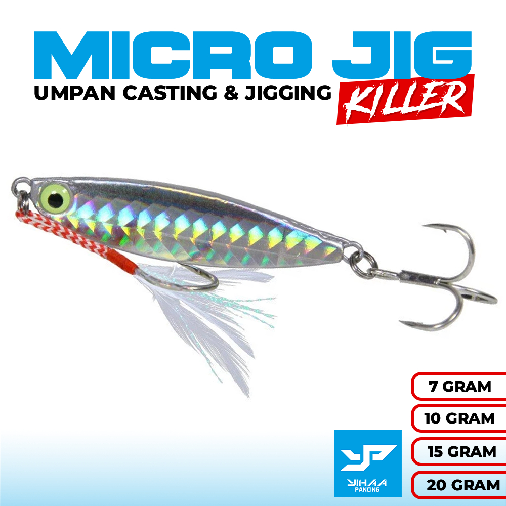 Micro Jig Umpan Pancing Jigging & Casting 10gr Umpan Metal Jig Killer 7gr Micro jig 10g micro jig 10