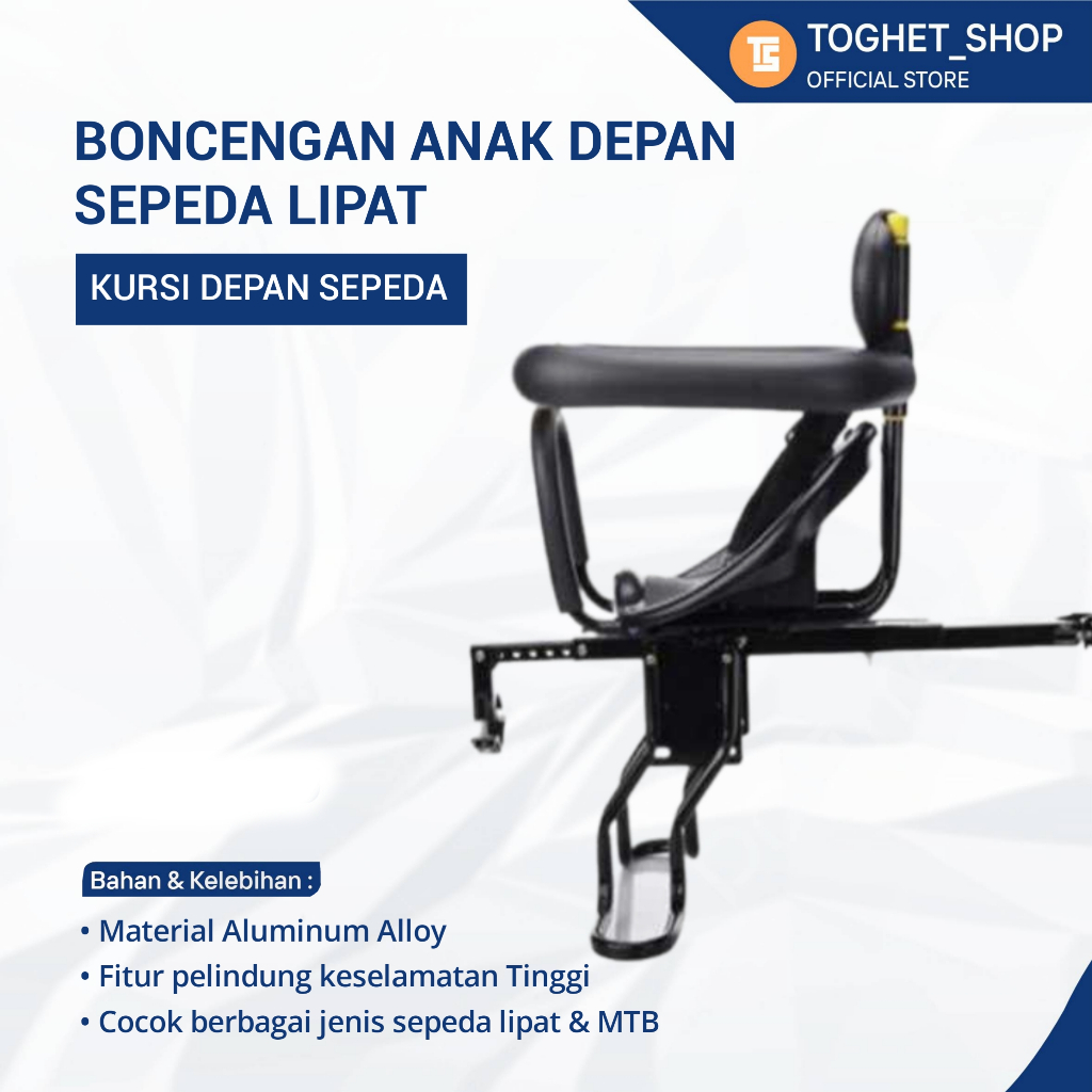 Boncengan Depan Anak Sepeda Lipat Kursi Depan Keselamatan Anak Kursi Pelindung Anak Aksesoris Sepeda