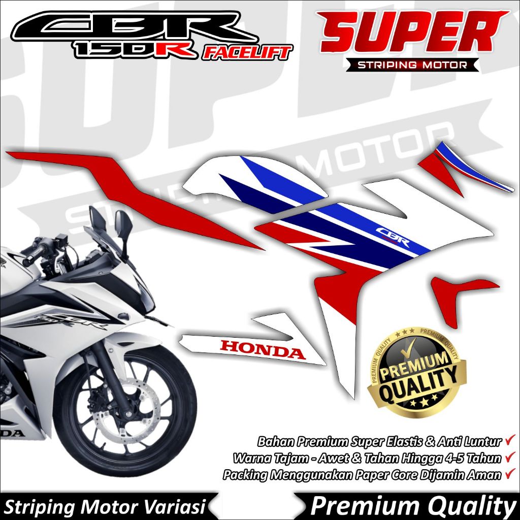 Stiker CBR 150r Facelift Anti Luntur keren Striping CBR 150r Facelift Striping Honda CBR 150r Faceli