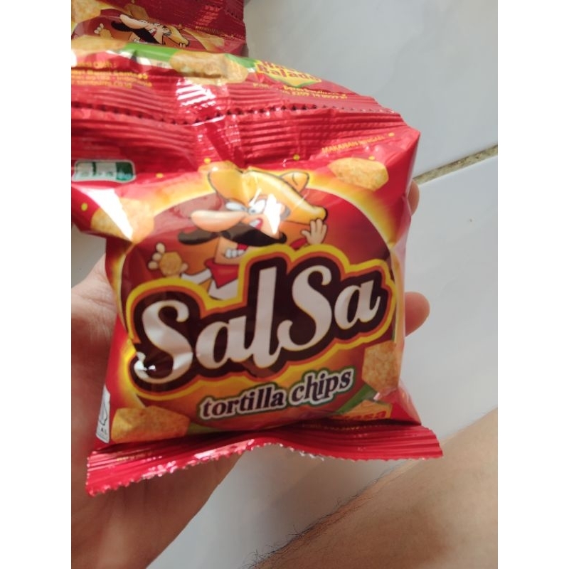 

Salsa Tortilla Chips 500an jajanan murah Snack rencengan