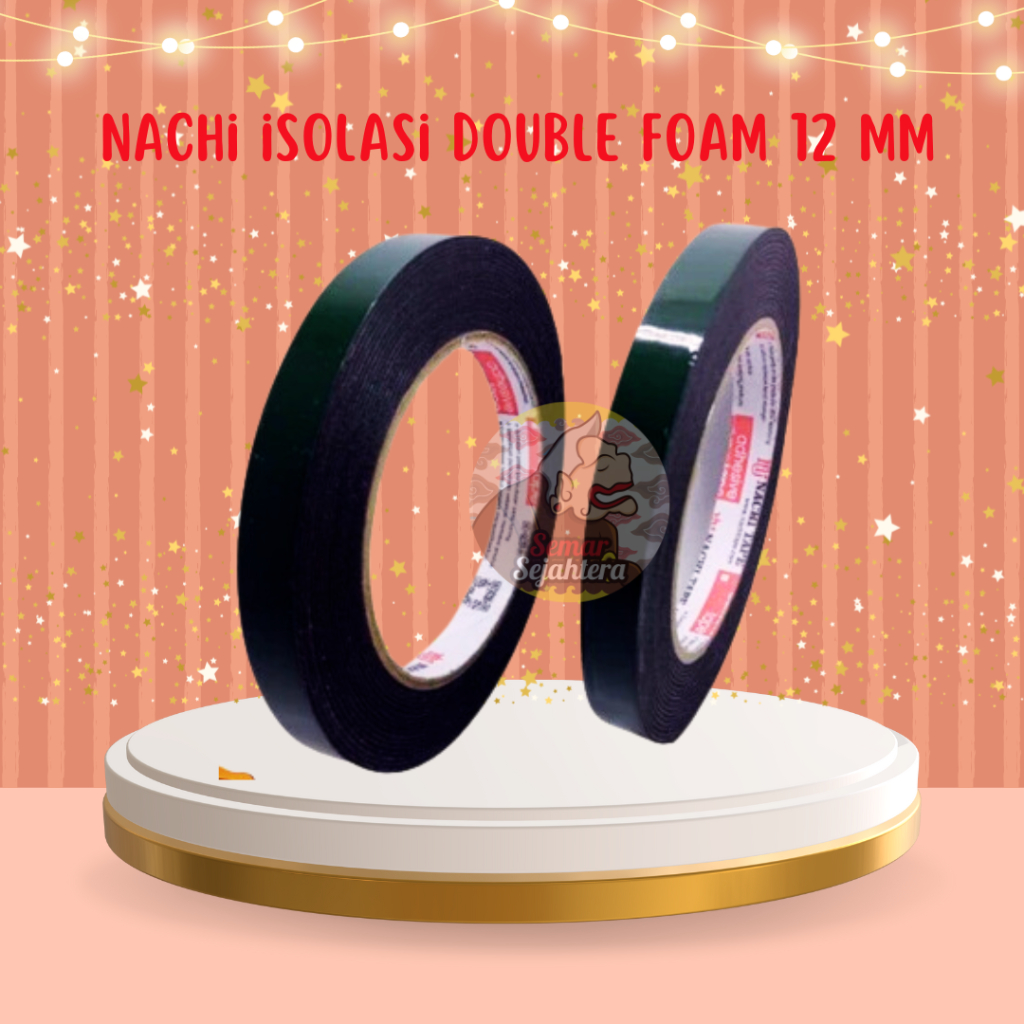 

[ROL] ISOLASI NACHI DOUBLE FOAM 1/2 INCH / 12 MM X 5 METER DOUBLE SIDE BUSA / TAPE BUSA DUA SISI