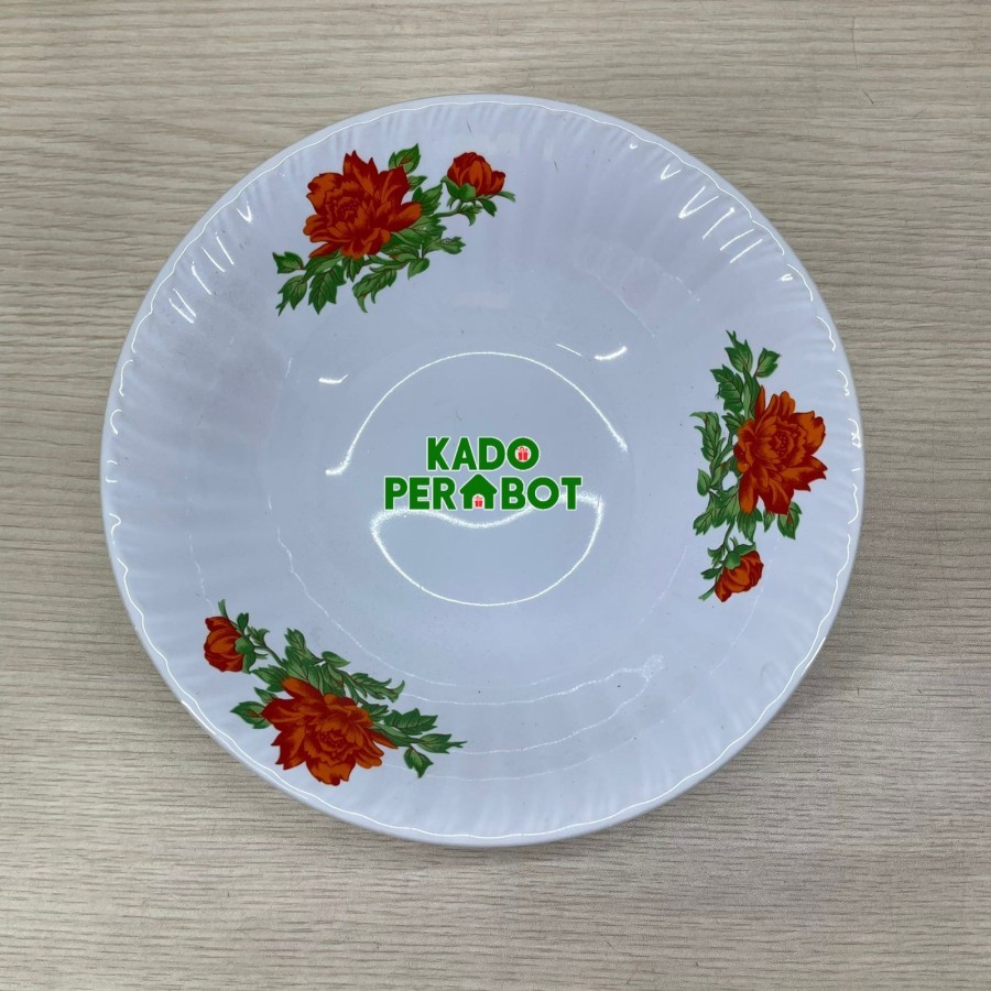 Mangkok Keramik Kembang Lucky - Mangkok Keramik Motif Bunga - Mangkok