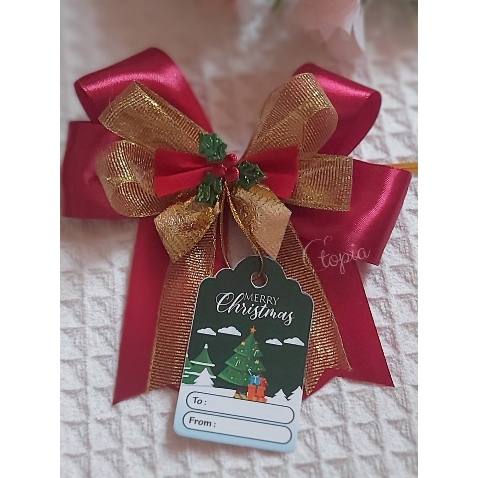 

Pita Hias, Pita Jadi Siap Pakai tema Natal + Hangtag