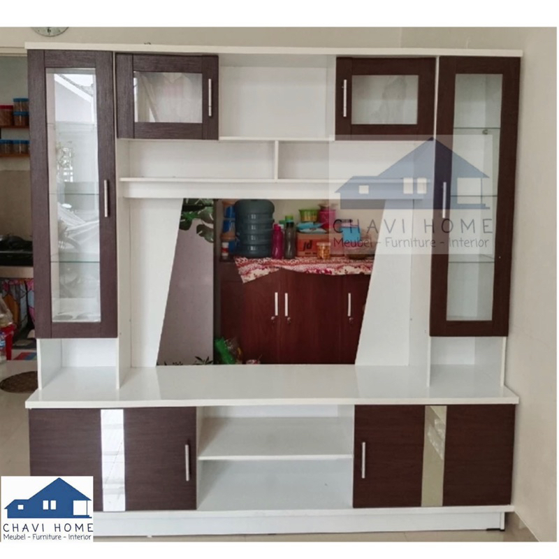 KHUSUS KARGO LUAR SURABAYA Wall unit buffet tv meja tv rak tv serbaguna lemari hias serbaguna dengan