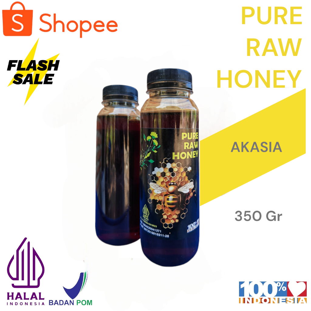 

Madu Murni Asli 35O gr Nektar Akasia 100% Alami Pure Natural Raw Honey