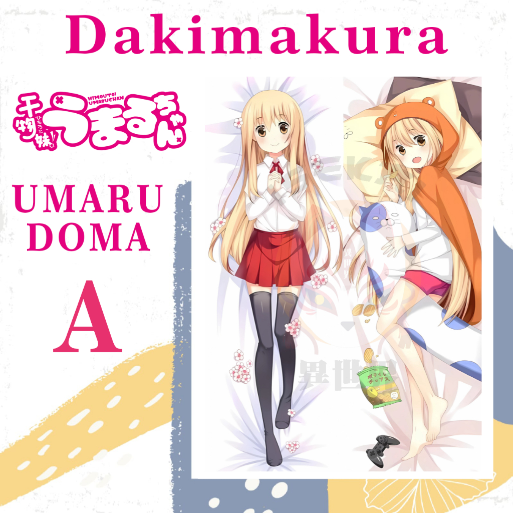 DAKIMAKURA UMARU DOMA Himouto Umaru-chan - Sarung bantal Waifu Anime Himouto Umaru-chan UMARU DOMA