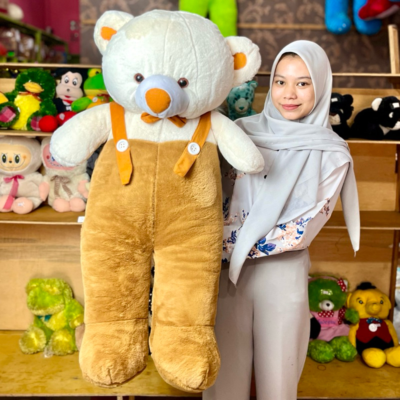Boneka beruang baju jojon pita besar giant Boneka teddy bear panda one house party