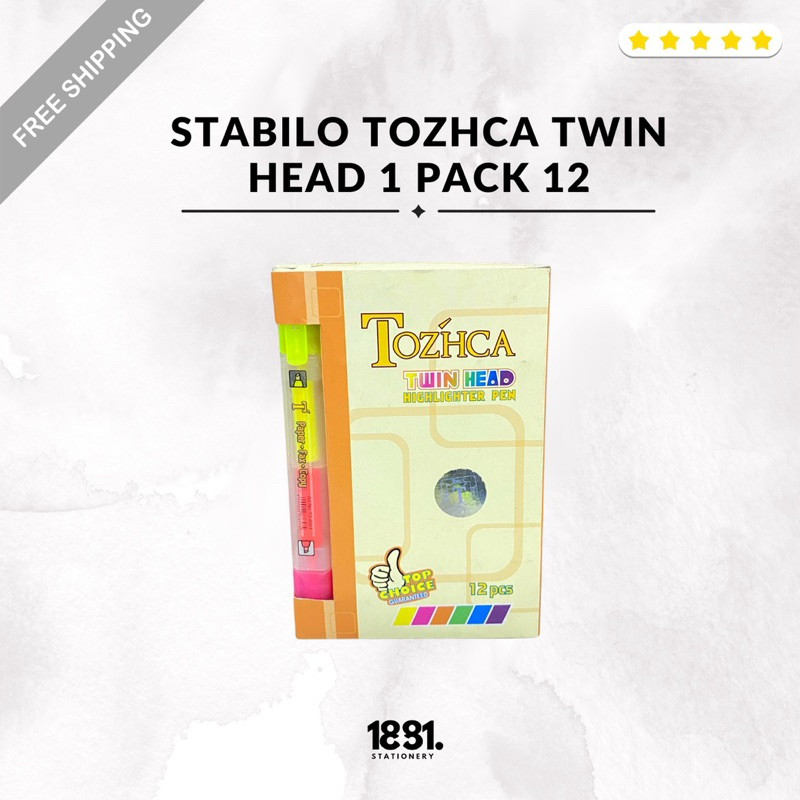

Tozcha Highlighter Pena Twin Head | Stabilo 2 Warna 12 Pcs | Stabilo Tozcha Twin Head
