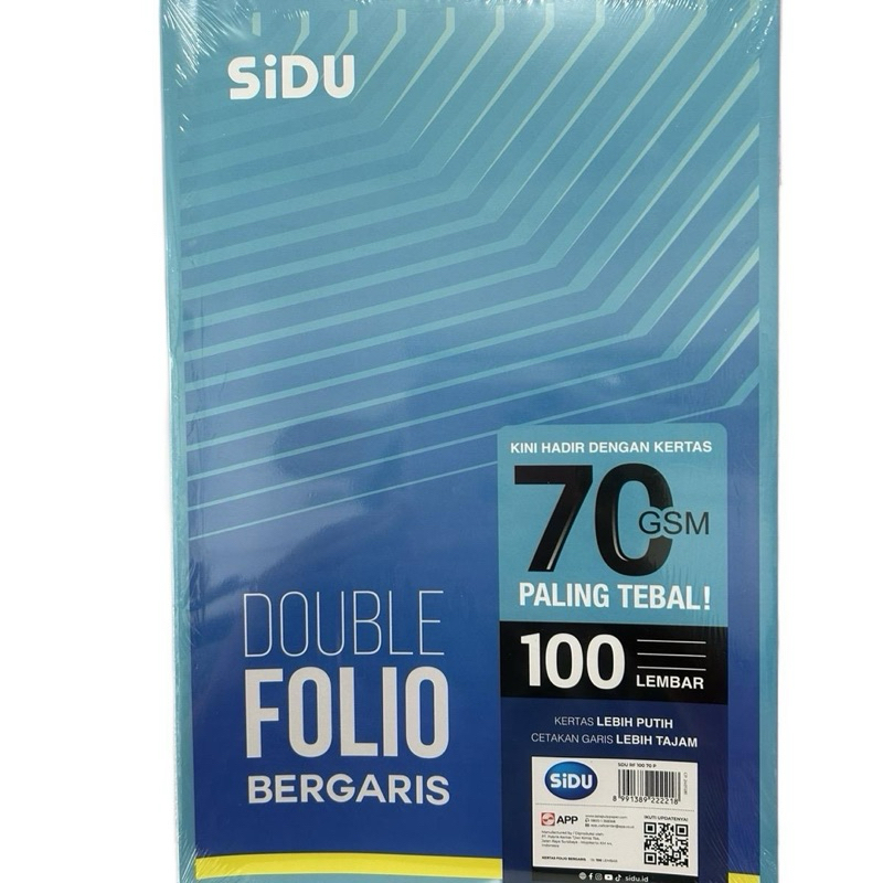 

DOUBLE FOLIO SIDU 100 LEMBAR (1 PAK) - Per 10 Lembar