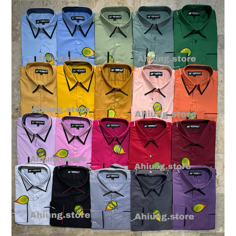 KEMEJA PRIA GREENFALO - KEMEJA PRIA MOTIF KOMBINASI LENGAN PANJANG PRIA WARNA UNGU MUDA / UNGU LAVEN