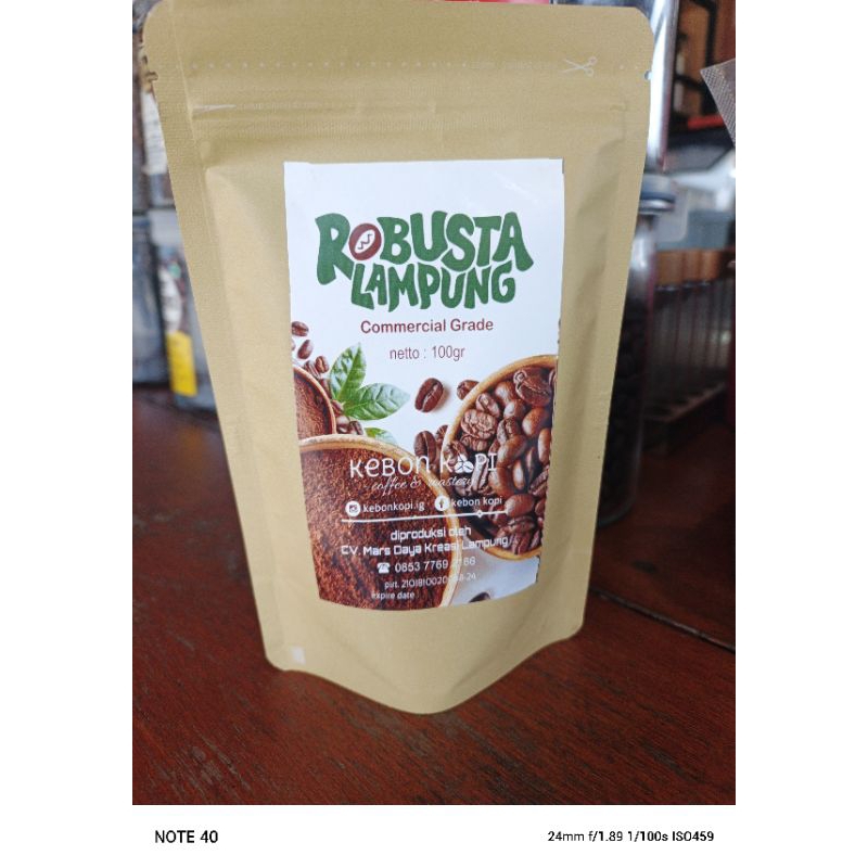 

Kopi ROBUSTA LAMPUNG 100 gram, bubuk/biji