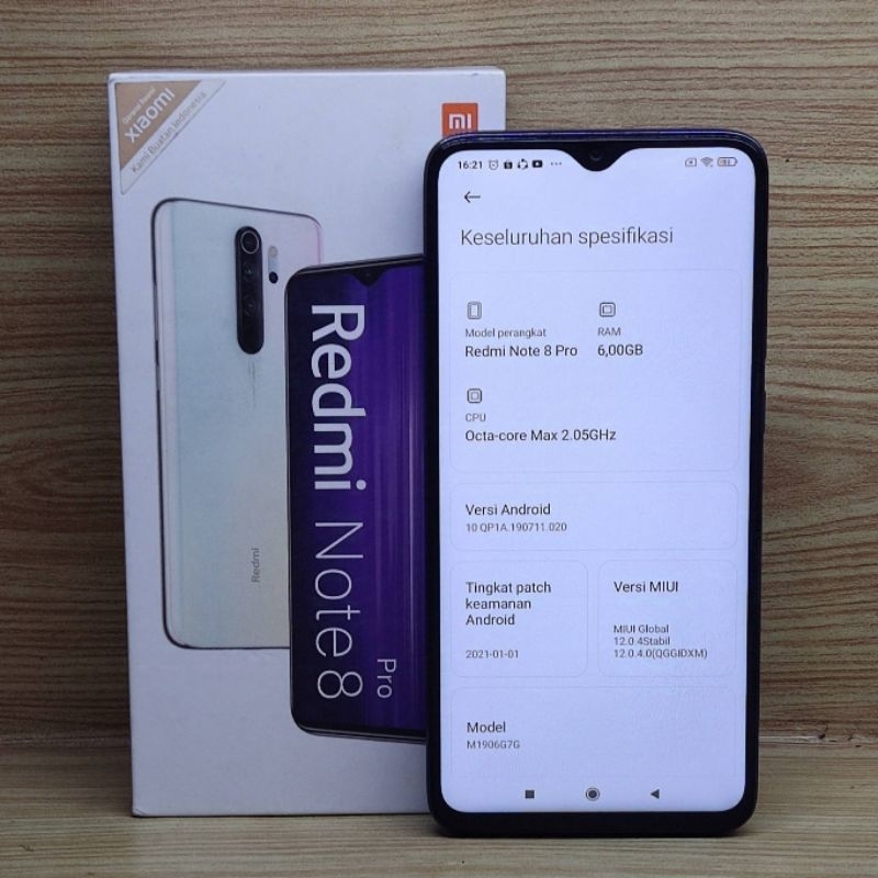 Xiaomi Redmi Note 8 Pro 8/128 Fullset Mulus Like New
