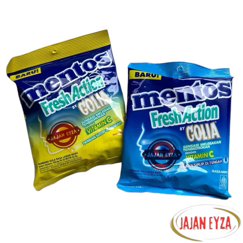 

PERMEN MENTOS FRESH ACTION GOLIA / GOLIA FRESH ACTION MINT / FRESH ACTION GOLIA LEMON MADU