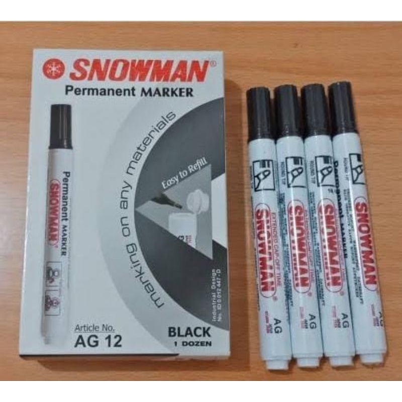 

Spidol snowman permanent maker G-12 perpcs