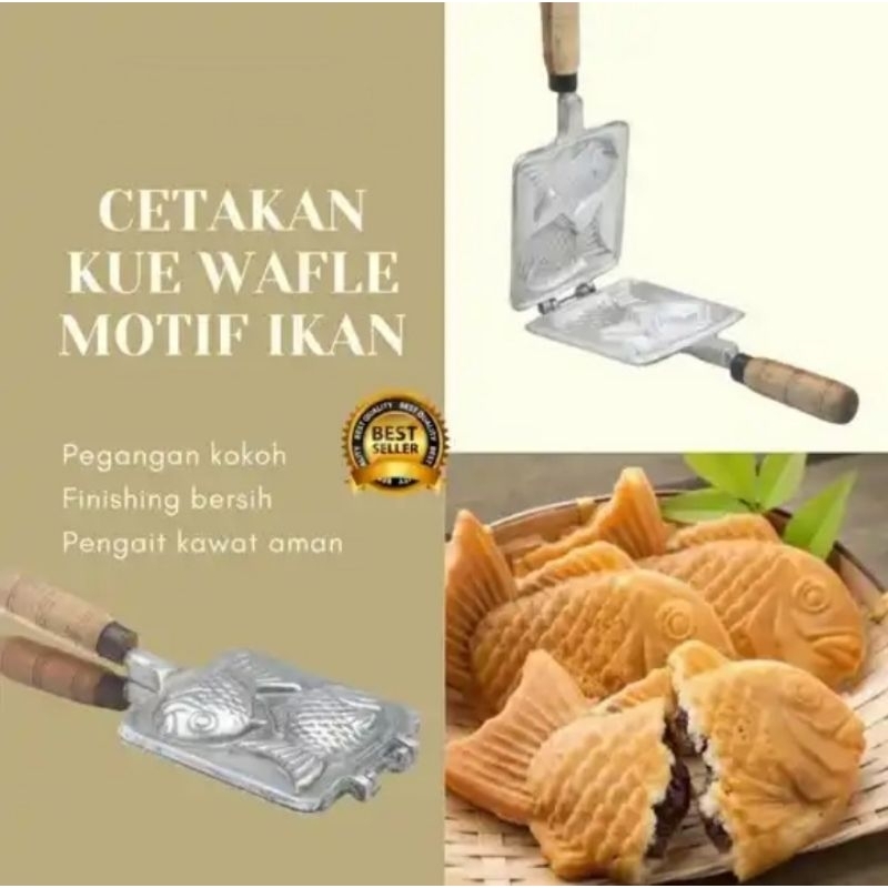 cetakan wafel waffle ikan taiyaki