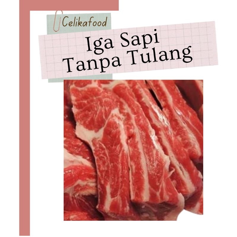 

Daging Iga Sapi Tanpa Tulang 500gr Rusuk Frozen Beef Ribs