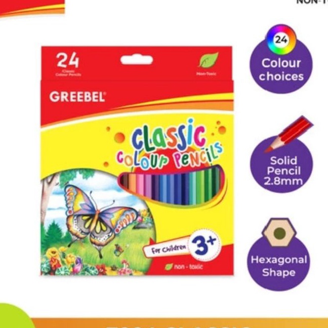 

Murah Pensil warna Greebel 24 Warna panjang 1set24wrn