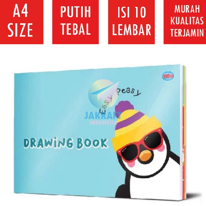 

KP8 5 Pcs Buku Gambar SiDU A4 isi 1 Lembar Putih Polos Tebal Ekspor SDUDB1 Sinar Dunia