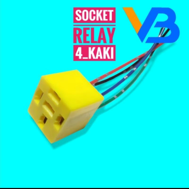 soket relay 4 kaki klakson lampu led motor mobil