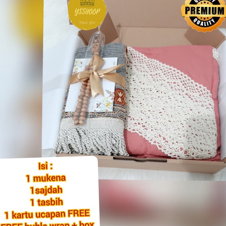 BERKAH NATAL Kado Pernikahan mukena free box Paket A mukena  Hampers Mukenah Untuk Kado Pernikahan U