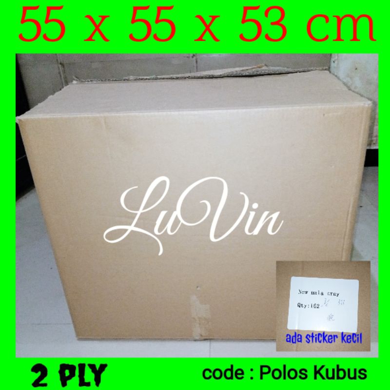 

Kardus Box POLOS KUBUS 55x55x53 cm packing jumbo dan pindahan rumah
