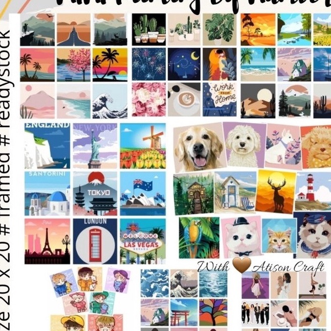 

Bonus m diy paint by number kit jaka painting by numbers 2x2cm