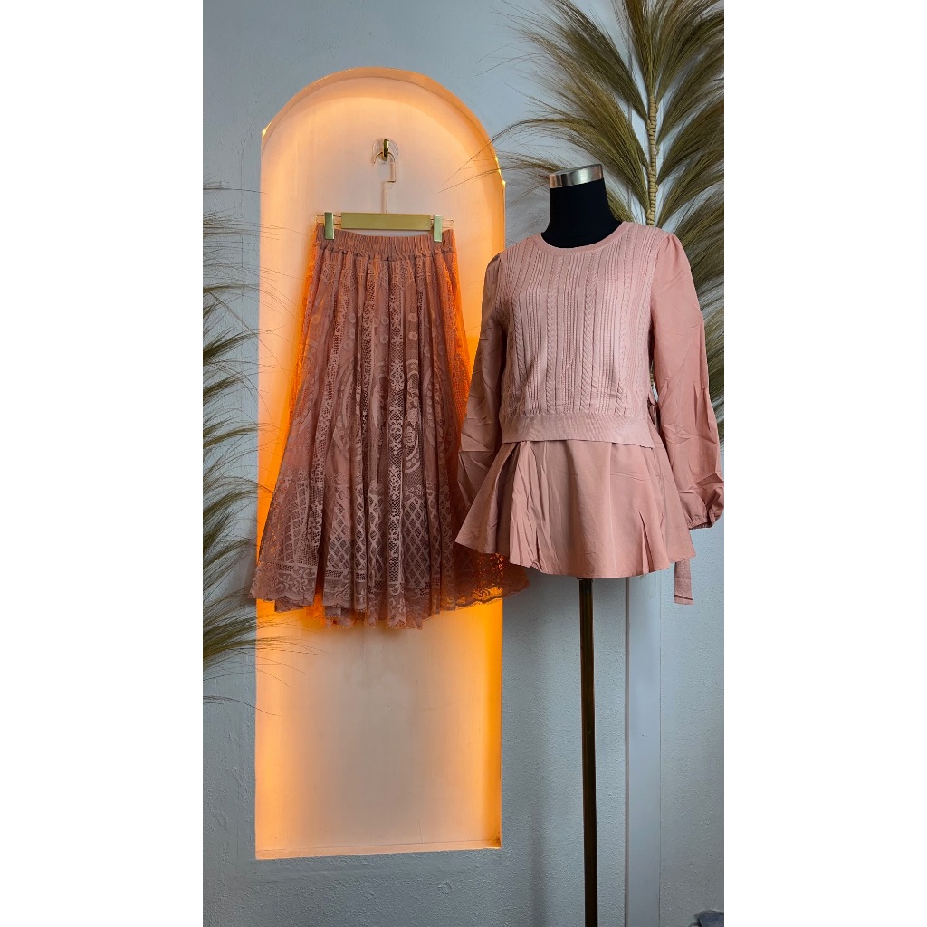 Set Rok Riana Mix Rajut  | Setrok Rajut Import Premium | Style Ootd | Setrok Viral | Setelan Rok Wan