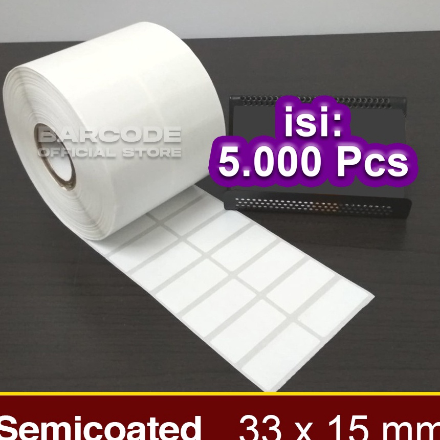 

Top Label Barcode 33 x 15 mm 33x15 mm 33x15mm 2 Kes Sticker Label Semicoated Isi