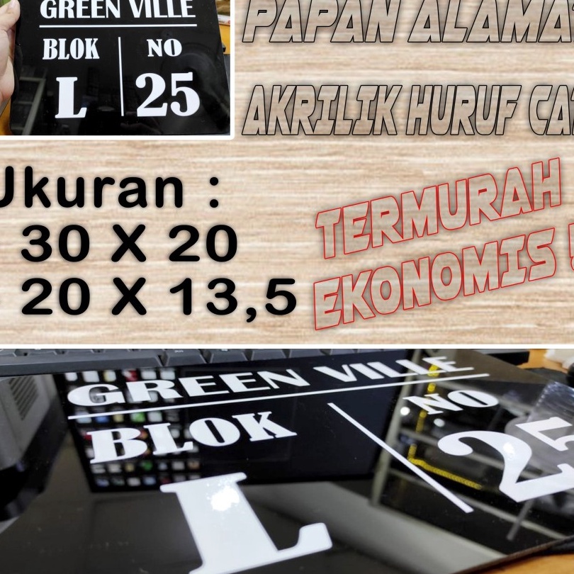 

PESTA CASHBACK Papan Acrylic Akrilik nomor rumah TERMURAH EKONOMIS HARGA PROMO