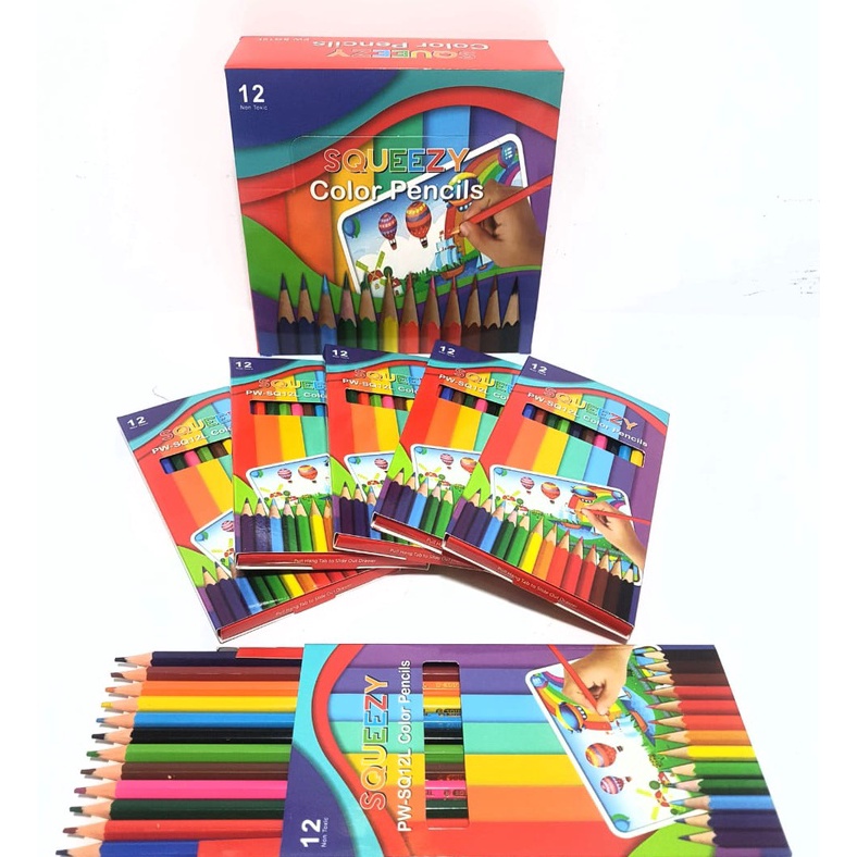 

Langka per kotak isi 12 Packs Pensil Warna Color Pencil 12 warna