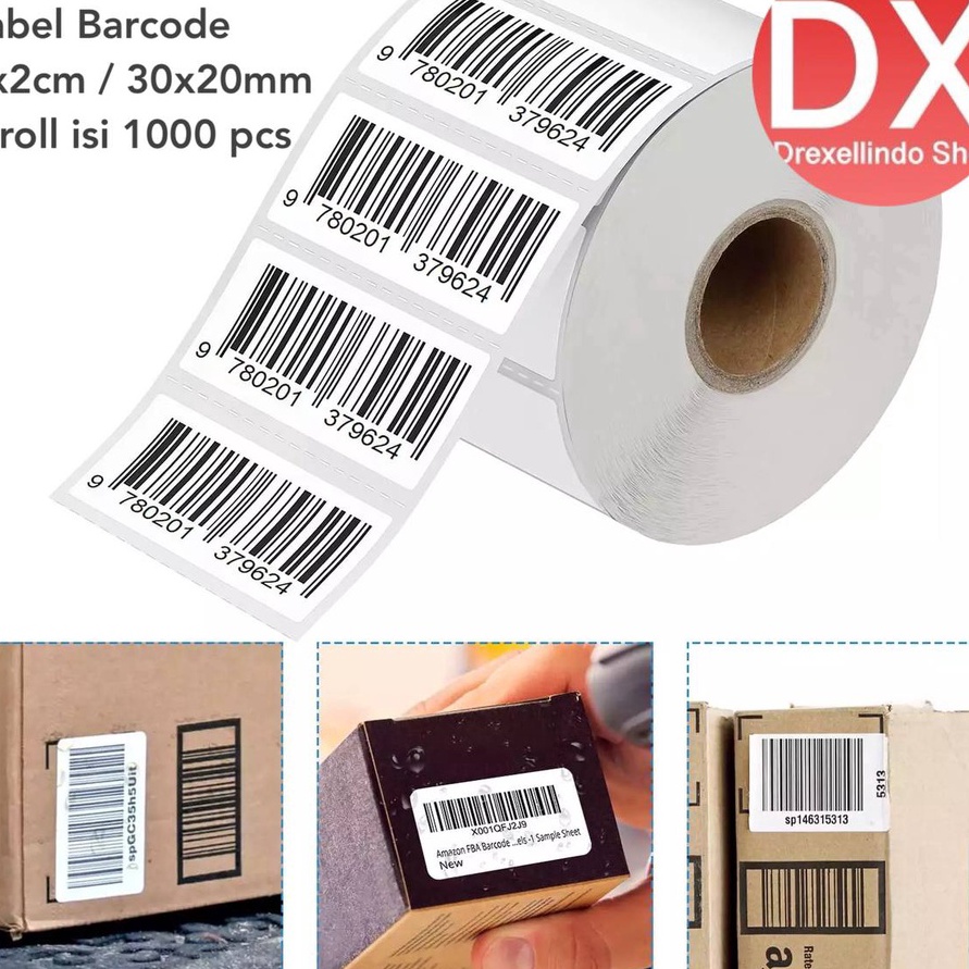 

Sale Kes Thermal Label Stiker Barcode GAP Ukuran 3x2mm 3x2 3x2cm per 1 roll isi 1 lembar
