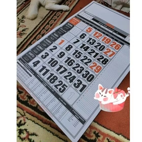 

Kalender Dinding 2025 Ukuran 30 x 60 cm - Model Terbaru