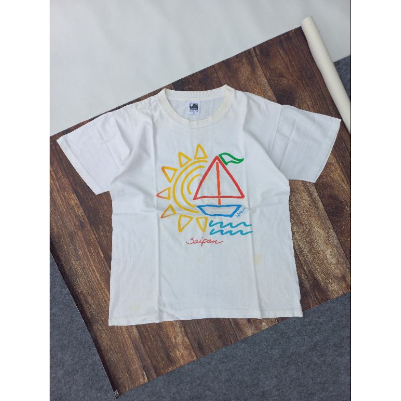 T-SHIRT VINTAGE HAWAII SAIPAN KAOS 90S USA(M)