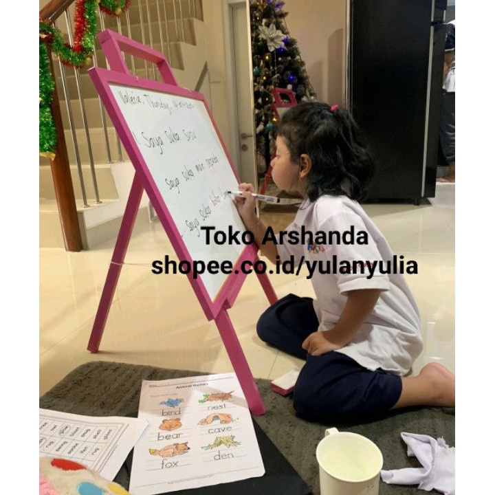 

PESTA CASHBACK Papan Tulis 6x8 white board ukuran besar standing gratis spidol penghapus